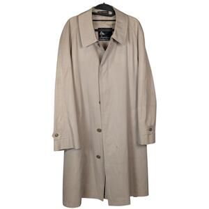 60s 70s Vintage Harbor Master Men's Trench Coat Tan Size 42R